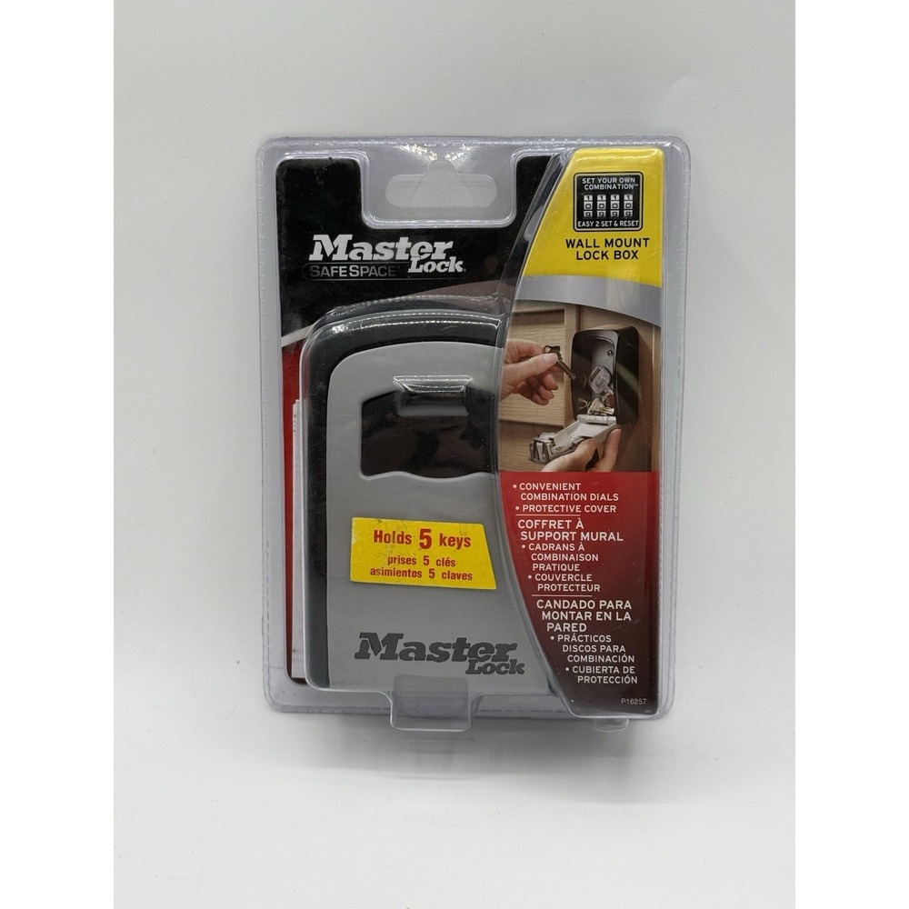 Master Lock Wall Mount Lock Box *Combination Dials* Holds 5 Keys - Model‎ 5401D